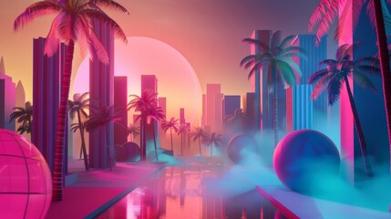 Sprink Break with bright Miami neon colors.