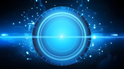 blue Abstract technology background circles digital hi-tech technology design background. concept innovation. vector illustration