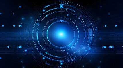 Fototapeta premium blue Abstract technology background circles digital hi-tech technology design background. concept innovation. vector illustration