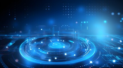 Obraz premium blue Abstract technology background circles digital hi-tech technology design background. concept innovation. vector illustration