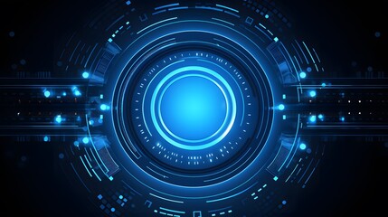blue Abstract technology background circles digital hi-tech technology design background. concept innovation. vector illustration