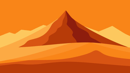 Landscape mountain dessert vector