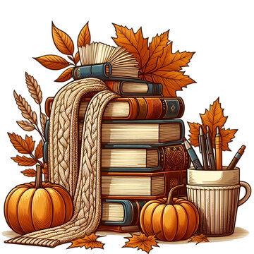 recommend clip art: Autumn Vibes Fall Clipart generative ai