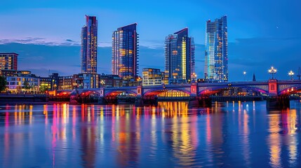 Obraz premium country skyline at night