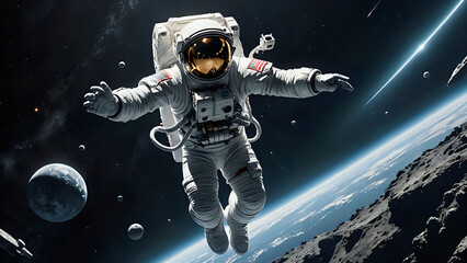 Fototapeta premium astronaut in space