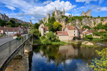 Angles-sur-l'Anglin village, Vienne department, France