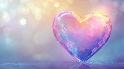 Romantic heart-shaped vector design with a soft, glowing effect. Perfect for Valentine's Day backgrounds, greeting cards, or themed digital art.