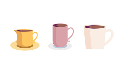 Coffee cup collection logo vector