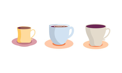 Coffee cup collection logo vector