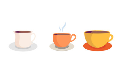 Coffee cup collection logo vector