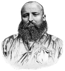 Asian peoples. Portrait of an Uzbek from Zarafshan, Tajikistan. The Uzbeks are a Turkic ethnic group to the Central Asian. Publication of the 