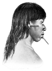 American peoples. Portrait of Karaja. The Karaja, also known as Iny, are an indigenous tribe located in Brazil. Publication of the "Meyers encyclopedia", Vol. 7, Leipzig, Germany, 1910.