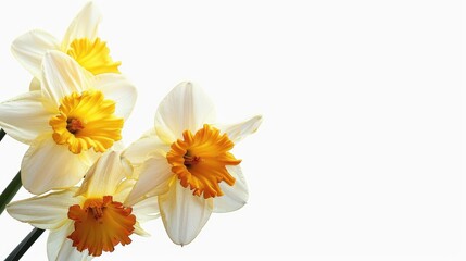 Obraz premium A cheerful display of blooming daffodils.
