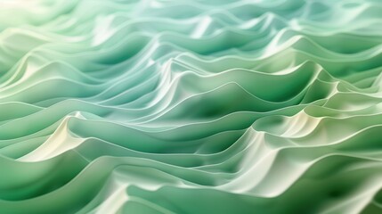 Obraz premium Abstract Green Waves