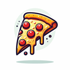 Delicious Pizza icon style Vector Illustration