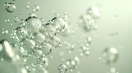 Ethereal Bubble Formations in Shimmering Teal and Green