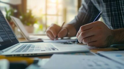 App - Designer sketches, dev codes at office.