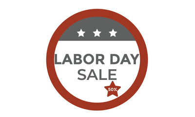labor day sale icon, vector illustration.
