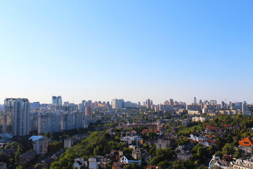 Fototapeta premium city ​​skyline, beautiful view of the city of Kyiv, Ukraine