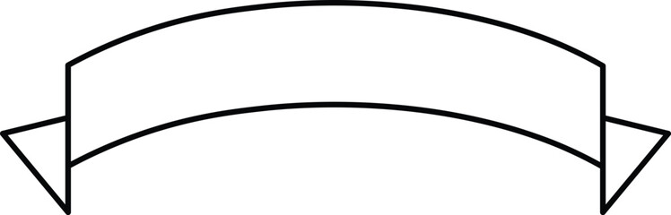 Curved Banner Ribbon Vector Ribbon Banners Simple Flat Design