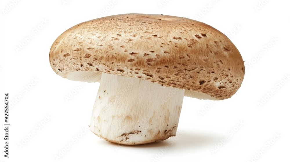 Wall mural Fresh champignon on white