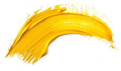 Pinselstrich in gelber Ölfarbe
