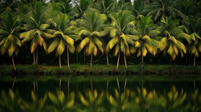 Kerala palm backwaters