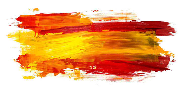 Pinselstrich in den Farben rot und gelb
