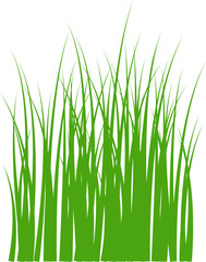 Grass silhouette seamless pattern. Green grass meadow border vector pattern. Autumn summer plant field lawn.