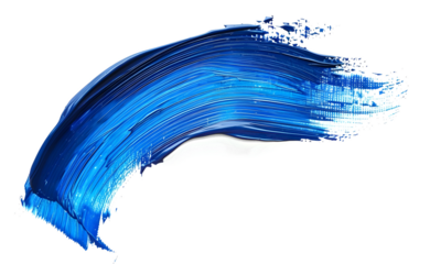 Pinselstrich in blauer Ölfarbe