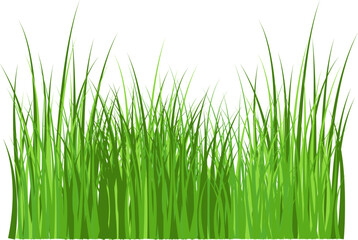 Grass silhouette seamless pattern. Green grass meadow border vector pattern. Autumn summer plant field lawn.