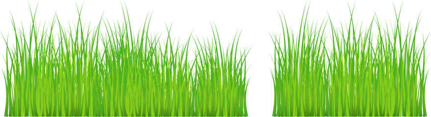 Grass silhouette seamless pattern. Green grass meadow border vector pattern. Autumn summer plant field lawn.