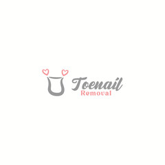 beautiful toenail removal logo design vector illustration with elegant, simple and modern styles. creative toenail removal health and care logo vector design template.