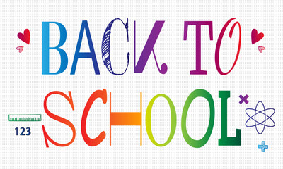 Back to school - vector illustration background	