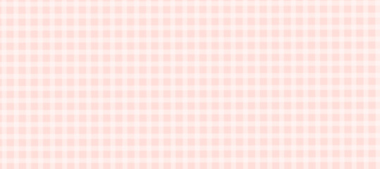 Pink and white plaid fabric texture background	