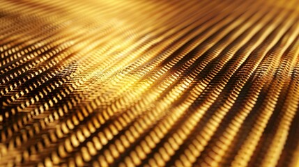 Top view of a golden carbon fiber surface, providing a luxurious and modern background.