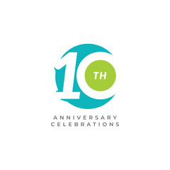 10 Th Anniversary Celebration Vector Template Design Illustration