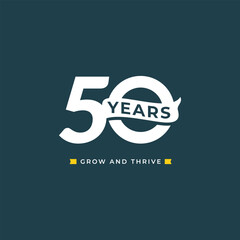50 Years Anniversary Celebration Vector Template Design Illustration