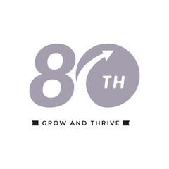 80 Th Anniversary Celebration Vector Template Design Illustration