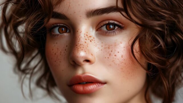 hair woman with stylish hairstyle, happy with beauty products, hair shampoo or conditioner, perfect healthy lovely shiny hair, fashion, modern, beauty, makeup, model, cosmetics, portrait
