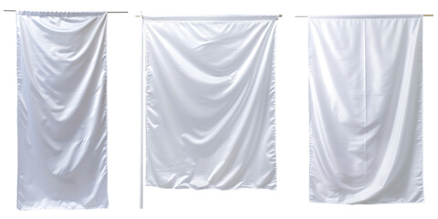 White curtain isolated on white