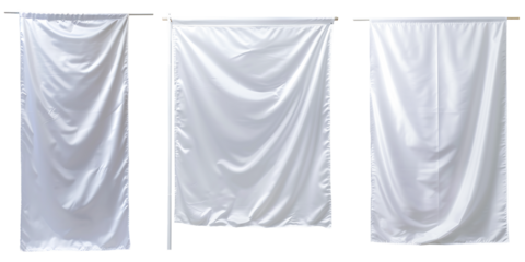 White curtain isolated on white