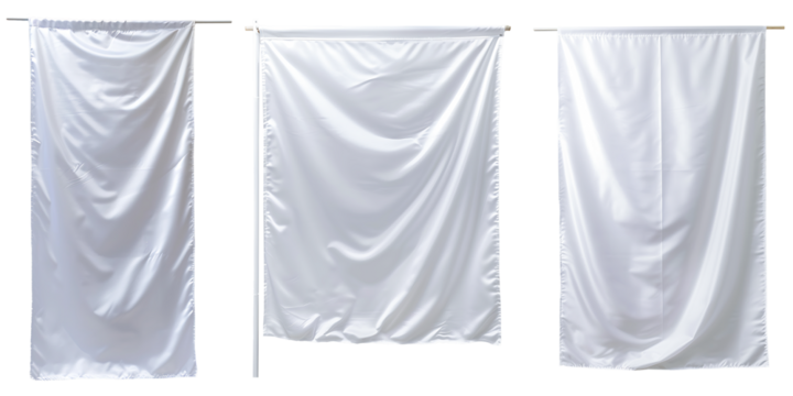 White curtain isolated on white