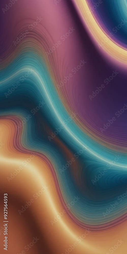 Poster abstract background with wavy lines and waves