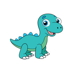 Friendly dinosaur cartoon clipart vector illustrations, perfect for kids' designs and decor.