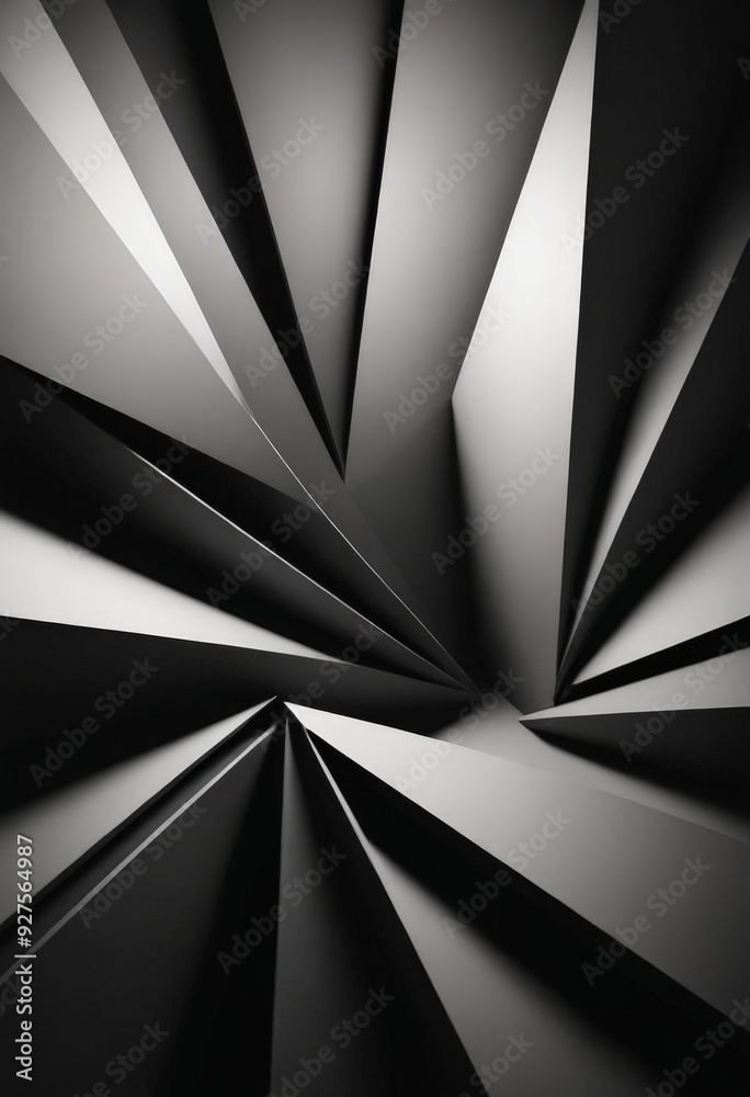 Poster black and white abstract background with circular pattern