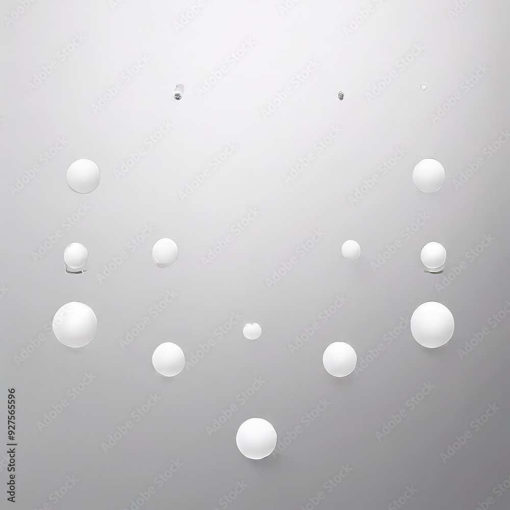 Aufkleber white wall with many bubbles floating in it