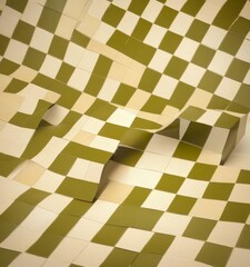 wall with many pieces paper on it