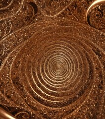 Fototapeta premium close up gold plate with swirls