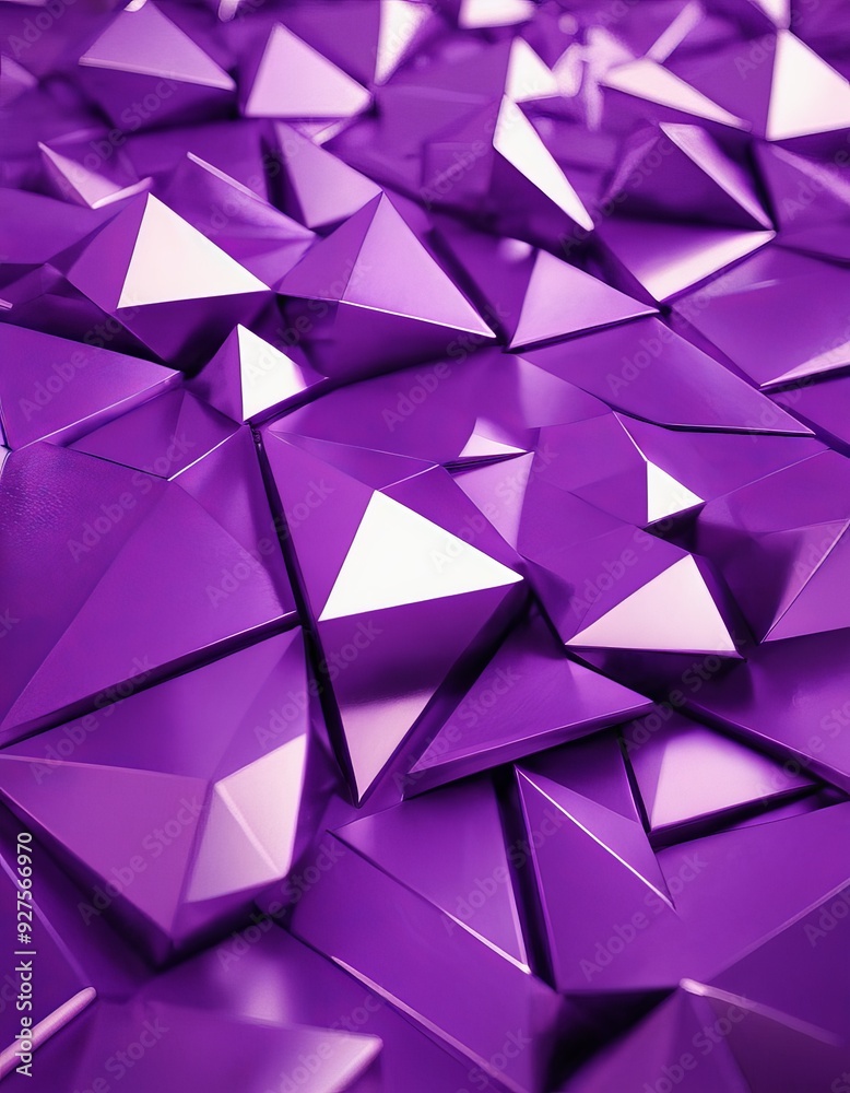 Poster purple origaal background with many triangles